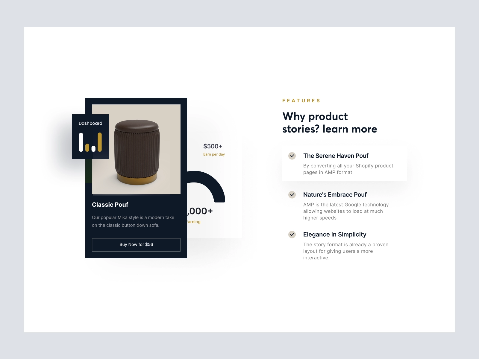 PuffNest - Shopify Store Design for Furniture Products for Adobe XD - screen 3