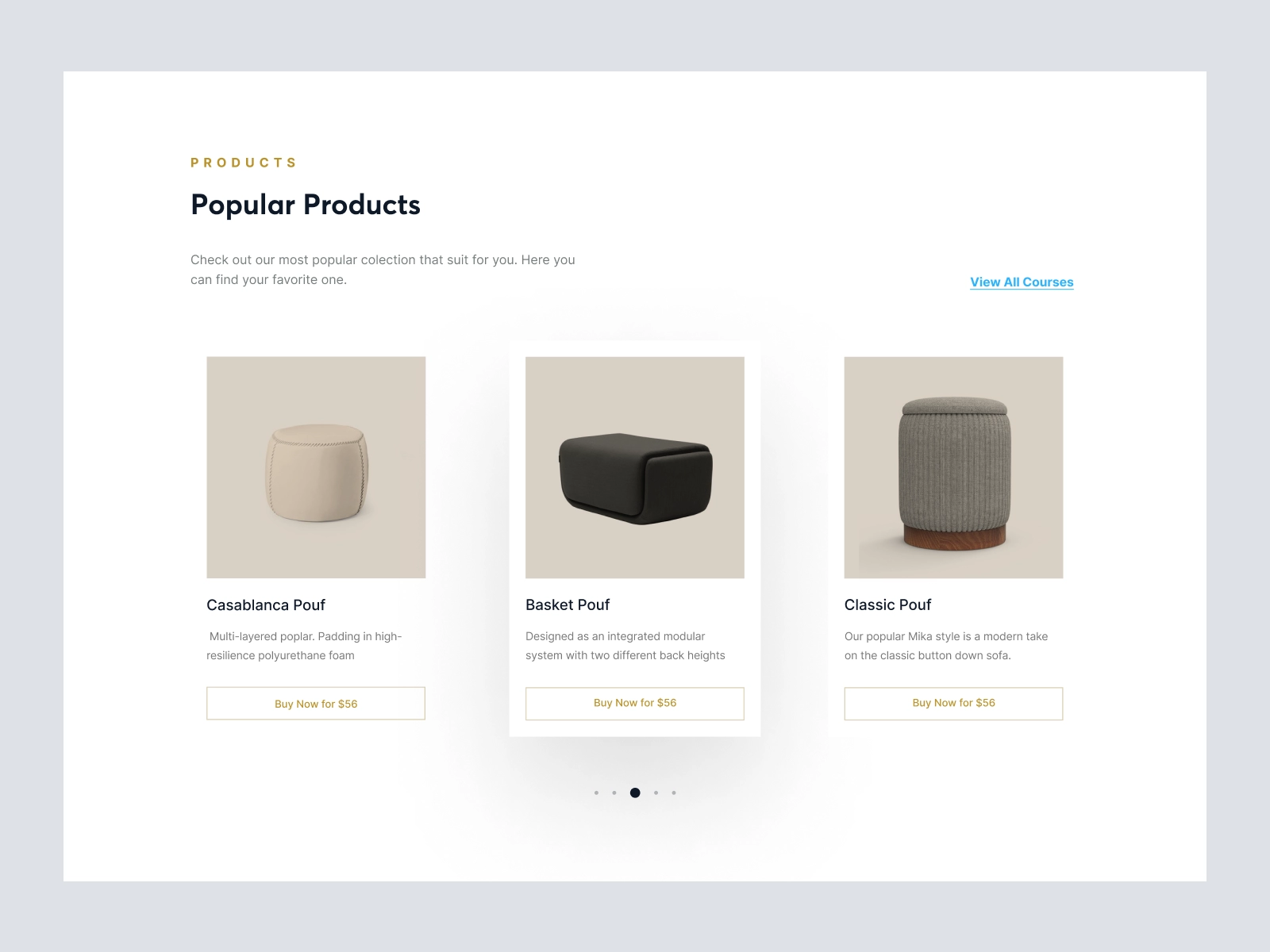 PuffNest - Shopify Store Design for Furniture Products for Adobe XD - screen 4