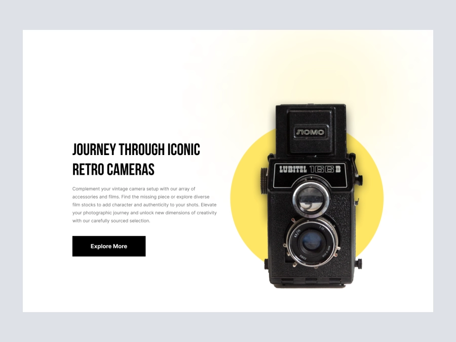 RetroLens - Camera Store for Adobe XD - screen 3