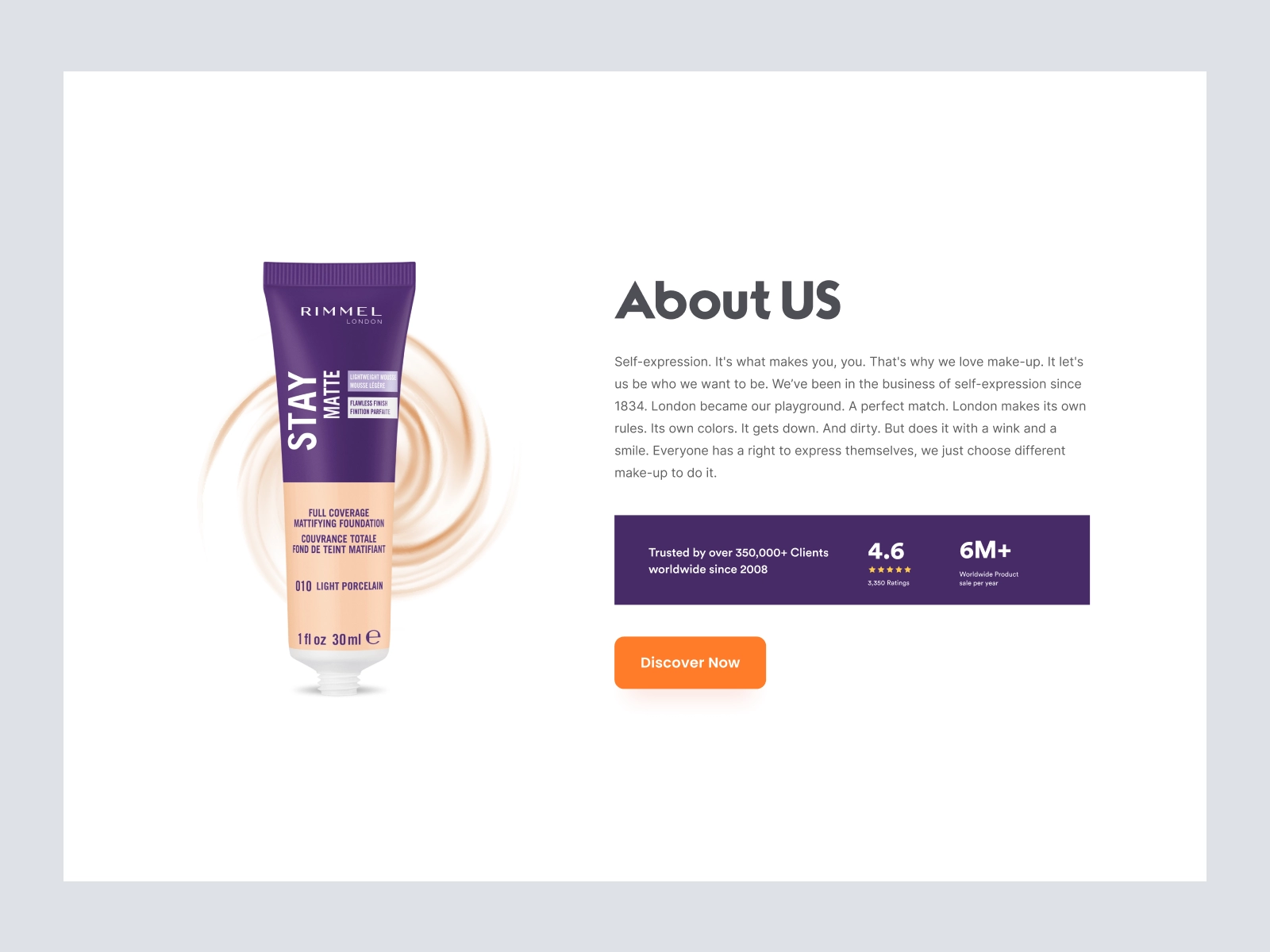 RIMMEL - Shopify Store Design for Cosmetics Products for Adobe XD - screen 4