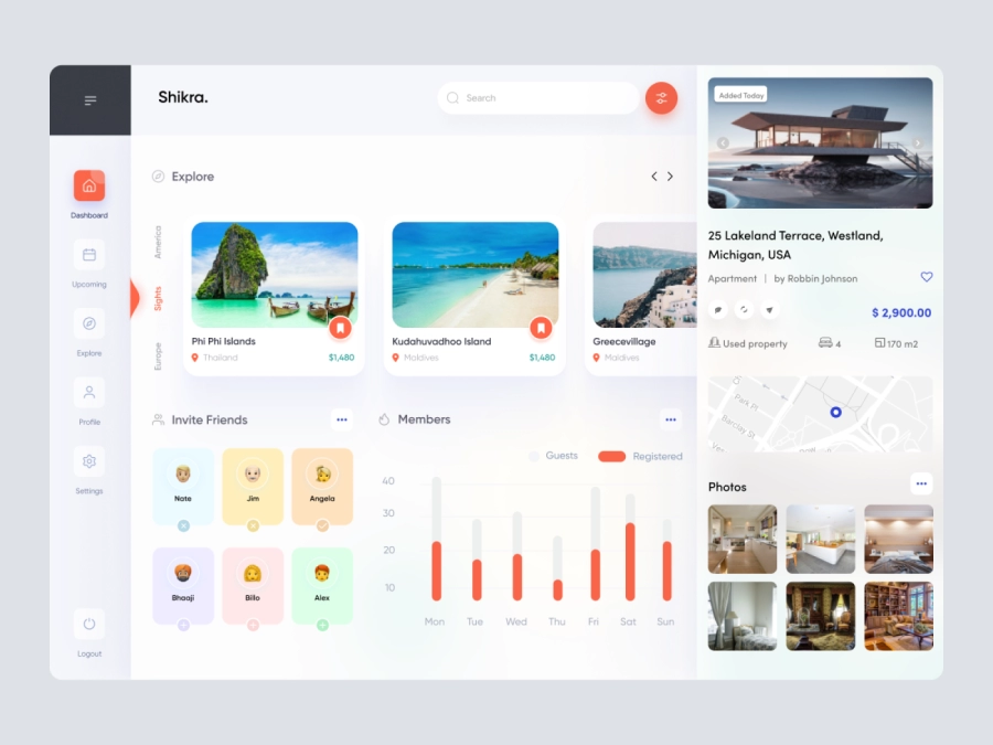 Download Shikra - Trips and Travel Company Dashboard UI for Adobe XD