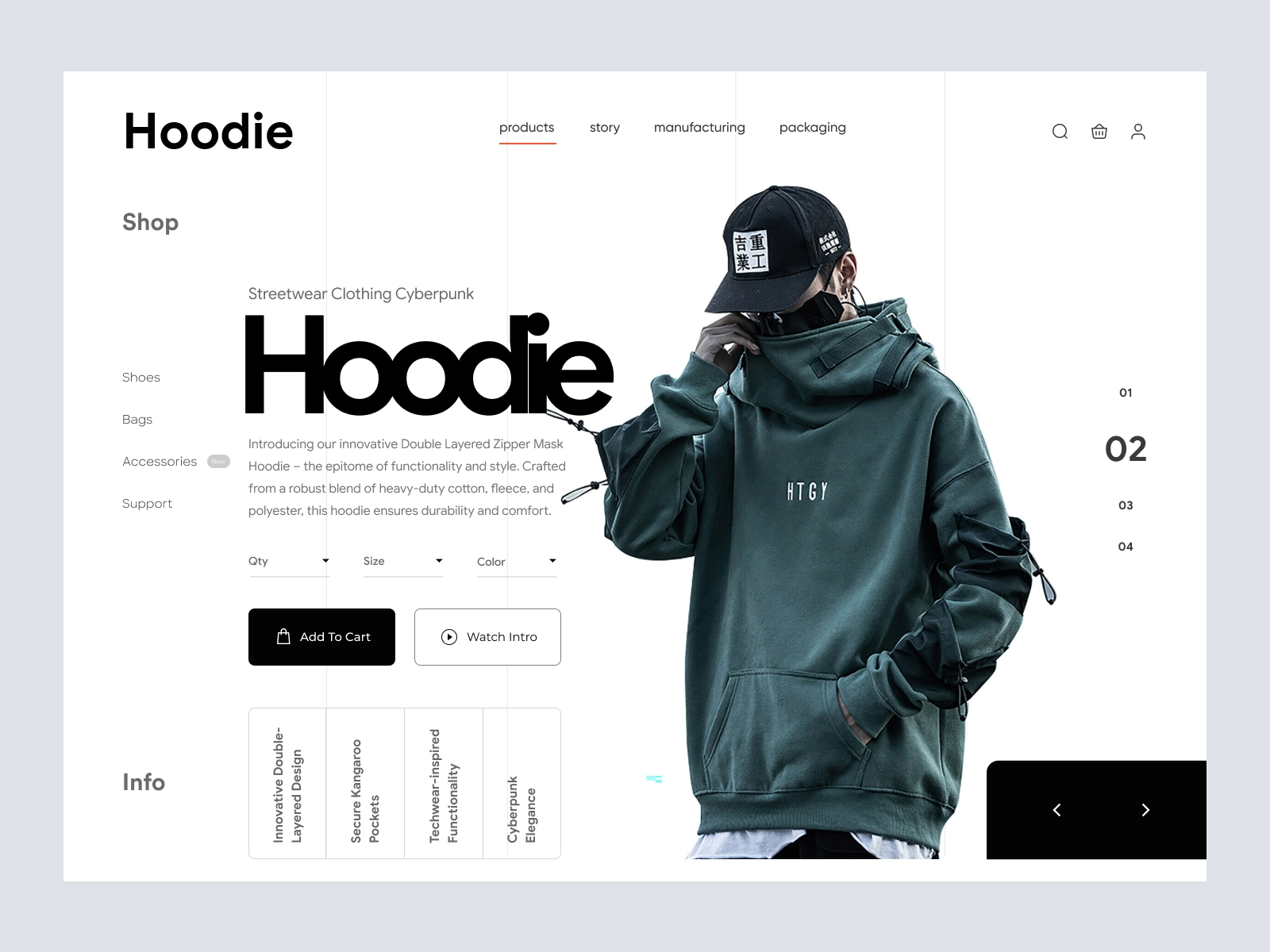 Shopify Website Homepage Design For Fashion Products for Adobe XD - screen 1