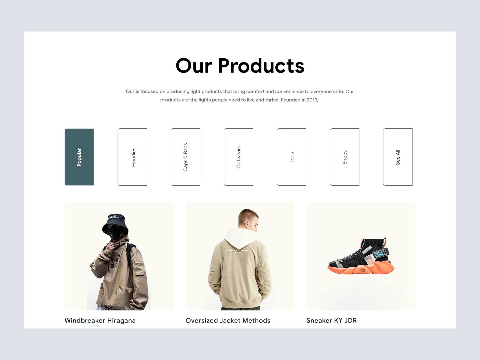 Shopify Website Homepage Design For Fashion Products for Adobe XD - screen 3