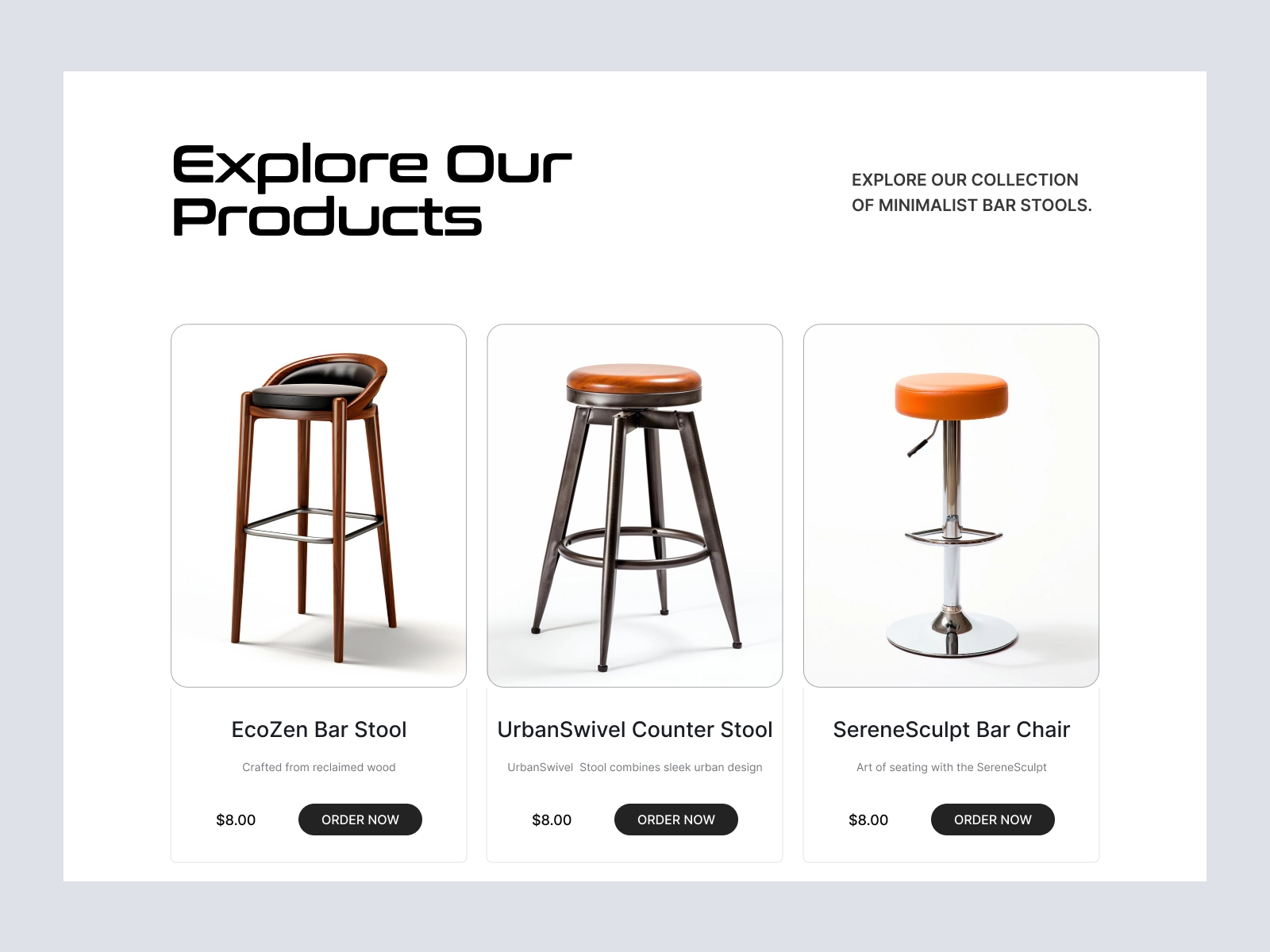 StoolMart - Modern Furniture Store for Adobe XD - screen 4