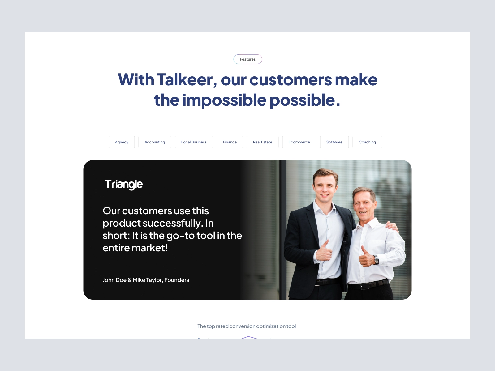 Talkee - SaaS Product Website Design for Adobe XD - screen 3