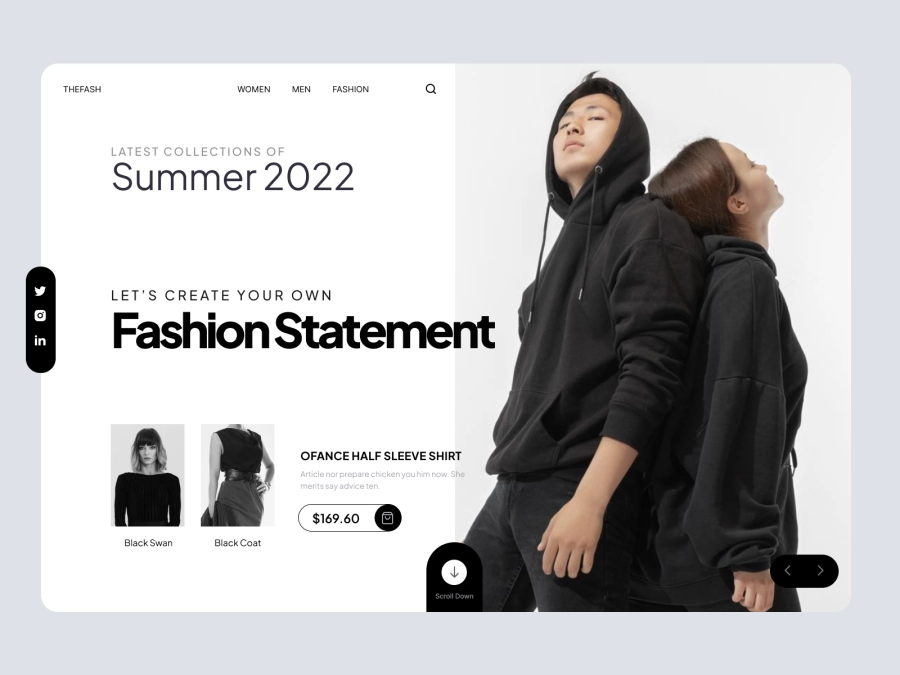 Download TheFash - Fashion and Styling Website Design for Adobe XD
