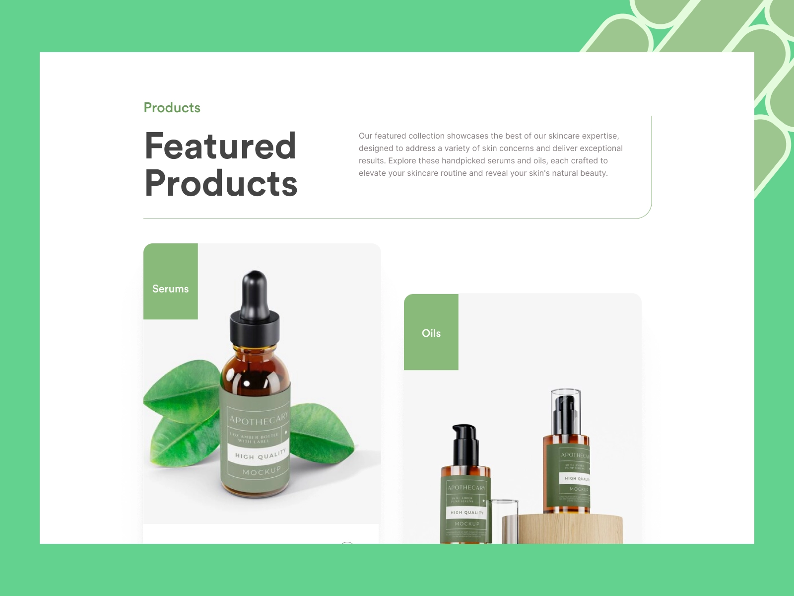 Vitamen - Cosmetics Serum Product Website for Adobe XD - screen 2