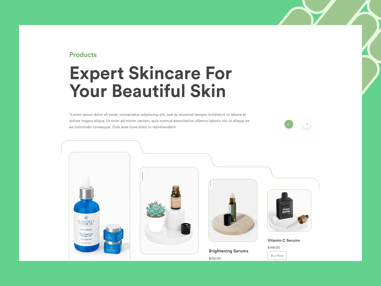 Vitamen - Cosmetics Serum Product Website for Adobe XD - screen 3