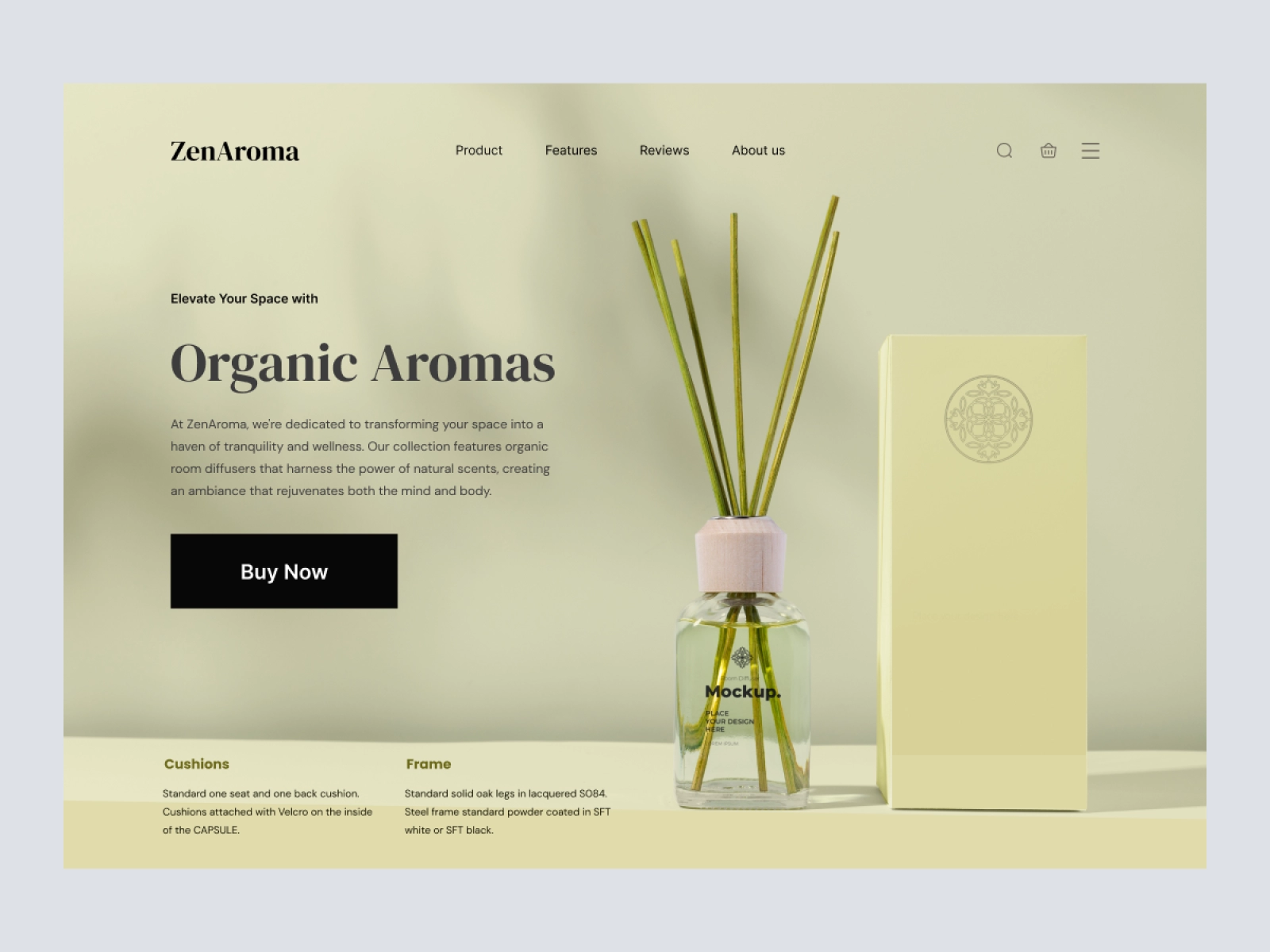 ZenAroma - Organic Product Store for Adobe XD - screen 1